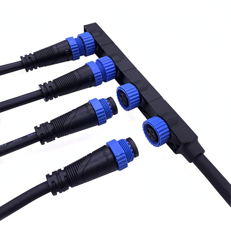 Elecbee M15 Waterproof Connector 2 Pin Industrial Connector IP67 9A Plug with 1.0 Square 0.3 Meter Cable (Female Head Connector) - Image 2